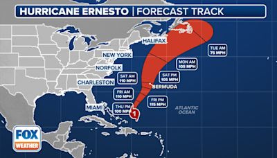 Hurricane Ernesto path: Where is the storm headed? Live tracker