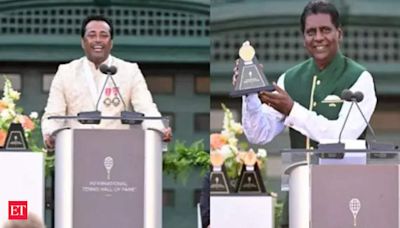 Leander Paes, Vijay Amritraj get inducted into International Tennis Hall of Fame - The Economic Times