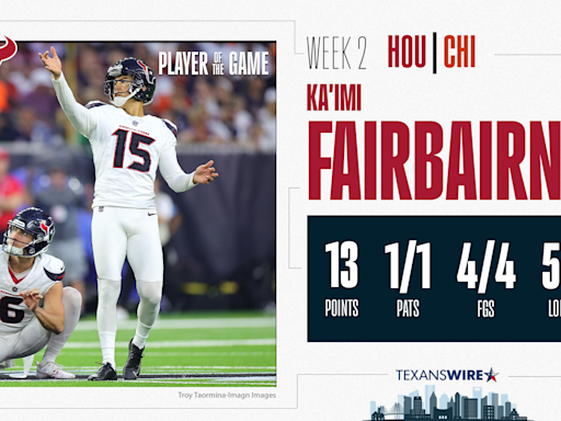 Texans Wire Player of the Game: K Ka'imi Fairbairn