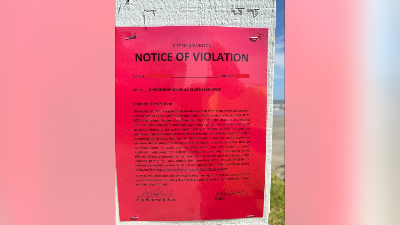 Beyoncé's mom's Galveston beach house 'potentially unsafe', violation notice states