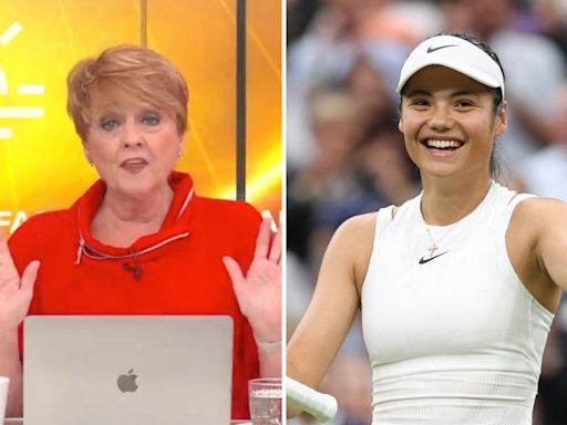 TV presenter Anne Diamond criticised over ‘unforgivable’ Emma Raducanu remark