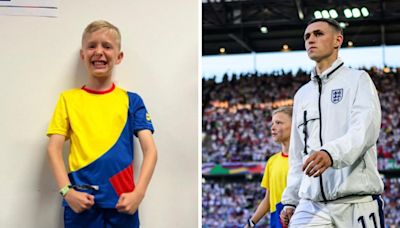 Nine-year-old Benfleet boy scores experience of lifetime as England match mascot