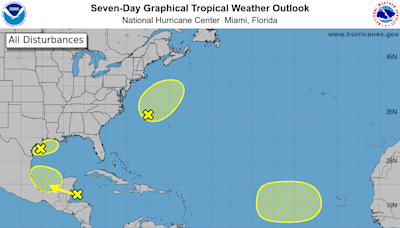 Storm tracker: NHC tracking 4 disturbances in Atlantic; heavy rain forecast for Gulf Coast