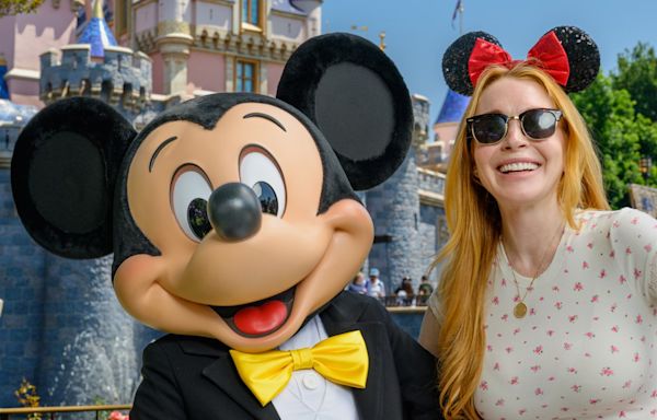 Lindsay Lohan Takes Time Off From Filming ‘Freaky Friday 2′ For Family Fun Day at Disneyland