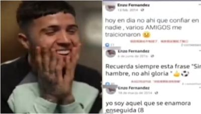 A Enzo Fernández le preguntaron por sus viejas publicaciones de Facebook y tuvo una reacción impensada