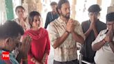 Umapathy Ramaiah and Aishwarya Arjun offer prayers at their deity temple in Pudukottai, the newlyweds' kind gesture wins the internet | Tamil Movie News - Times of India