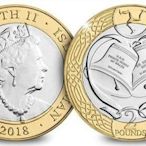 【熱賣精選】馬恩島 2018年 哈里和梅根 馬克爾婚禮 2英鎊 雙金屬 紀念幣 全新