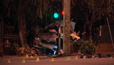 Teens arrested and more on the run after man killed in Melbourne crash