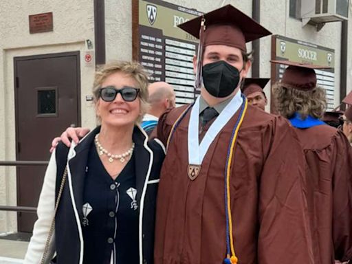 Sharon Stone Is Proud Mom as She Poses with Son Laird at His High School Graduation