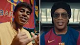 Watch as Lamine Yamal, 17, stars alongside Ronaldinho in amazing new kit advert