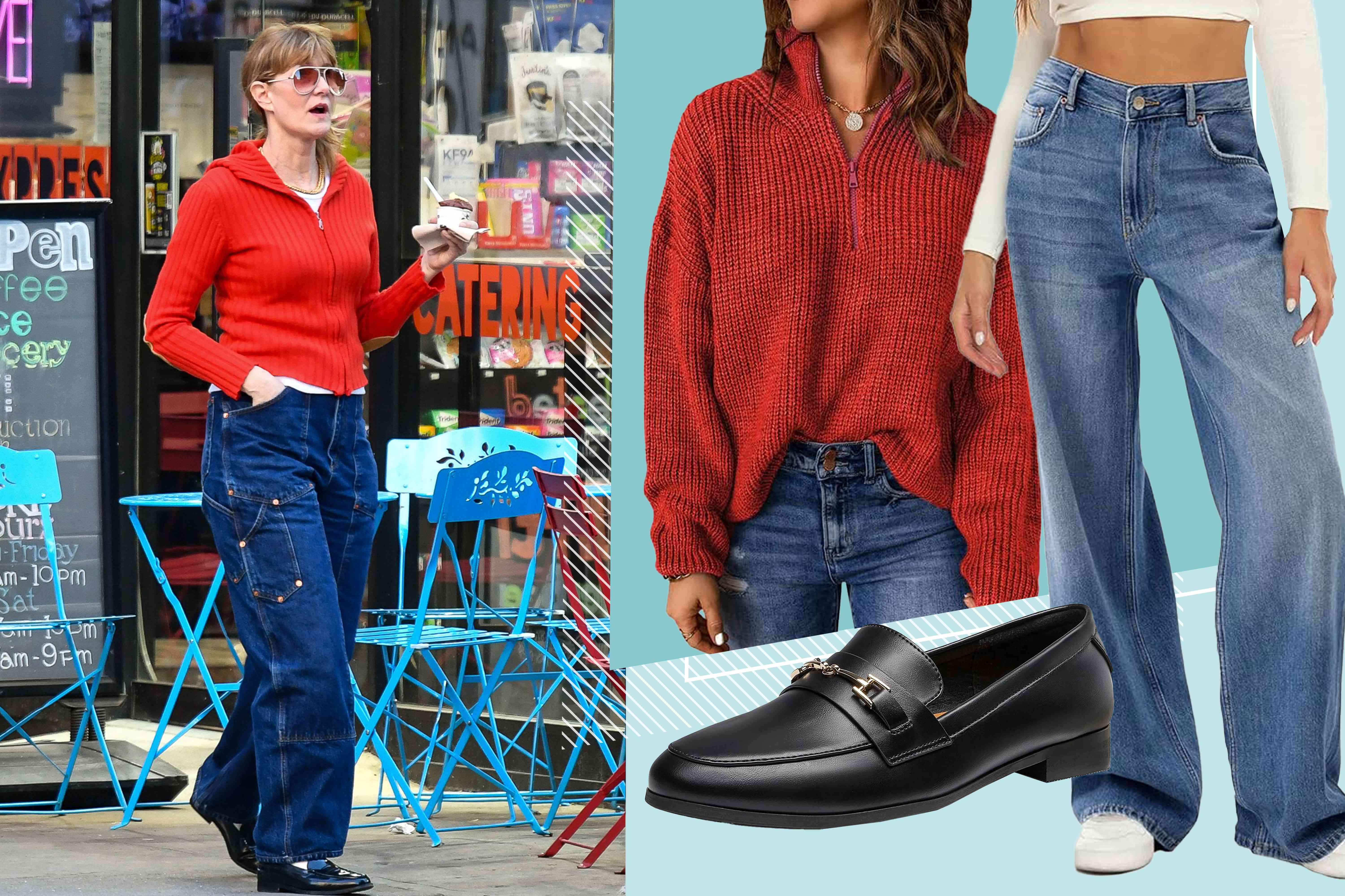 Laura Dern’s Comfy Red Sweater Had a Practical Detail That Martha Stewart Is a Fan of, Too