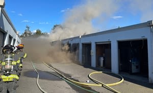 One injured in 3-alarm fire at a self-storage in Kent