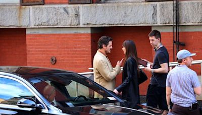 RAW VIDEO: Dakota Johnson and Pedro Pascal seen filming the 'Materialist' in Tribeca, Manhattan 2/2