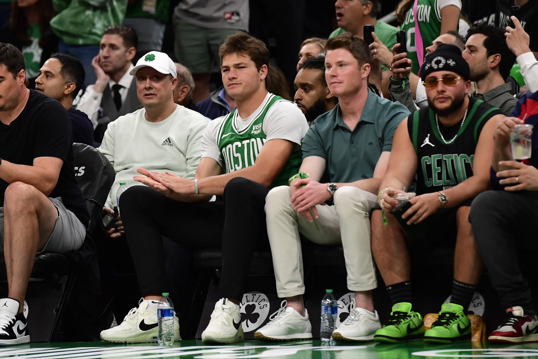 Drake Maye reacts to Celtics’ shocking comeback win over Pacers