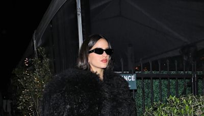 Rosalía Looks Like a Luxurious Fur Ball in a Black Celine Coat