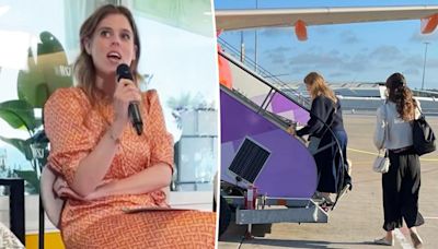 Princess Beatrice jets to Cannes Lions fest on economy flight, carries her own luggage