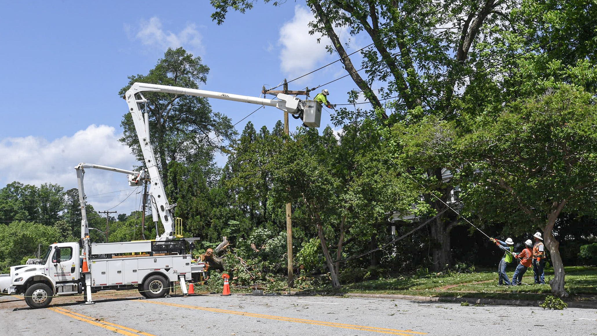 Photos: NWS Meteorologists survey May 9 storm damage for a possible tornado