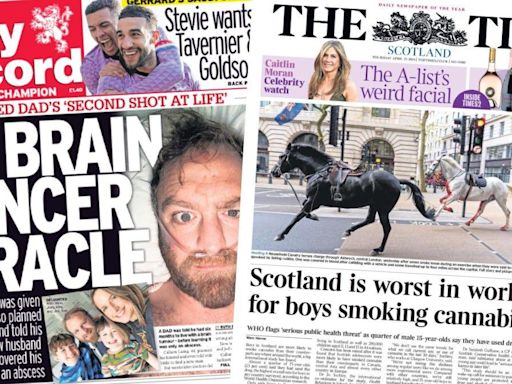 Scotland's papers: 'Concerning' cannabis use and man's tumour was abscess