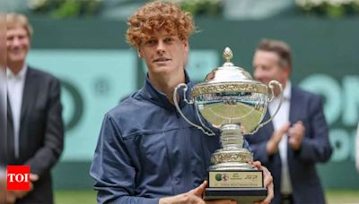 Sinner beats Hurkacz to win first title on grass at Halle Open | Tennis News - Times of India