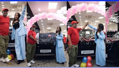 Big Boss Fame Manisha Rani Gifts Mahindra XUV3XO To Her Father