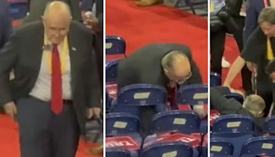 Rudy Giuliani took quite the tumble at the RNC—much to the internet's delight