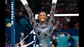 We've Totally Flipped Over Team USA's Simone Biles' Sparkling Black Star Embellished Bodysuit