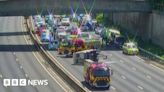 M27: Overturned campervan on motorway causes six-mile queues