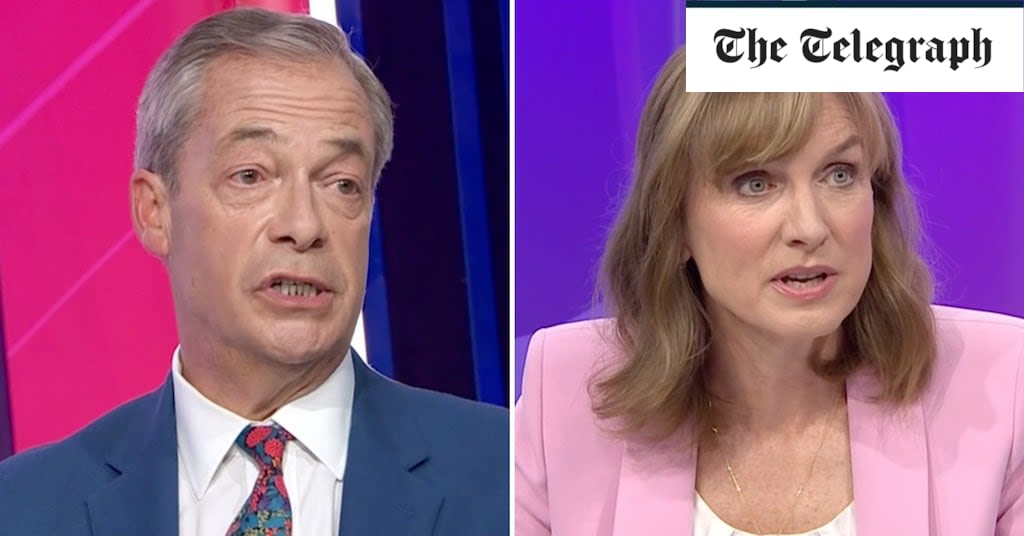 Nigel Farage demands apology from Fiona Bruce after fiery Question Time