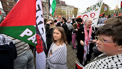 Greta Thunberg participa en las protestas a favor de Palestina en Malmö