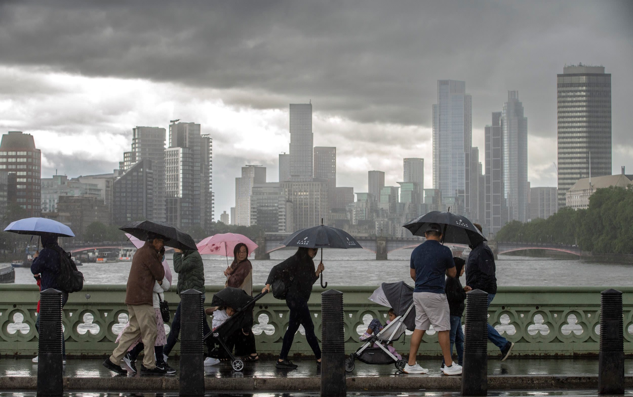 London soaked by almost a month’s rain in just over a week