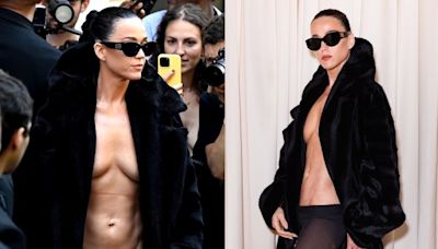 Katy Perry makes a statement in shirtless ensemble at Balenciaga's Paris Couture Fashion Week 2024 show