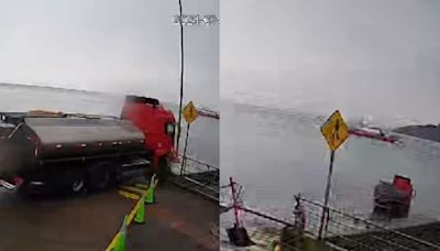 Camión cae al mar por rampa de acceso del embarcadero de caleta La Arena en Puerto Montt - La Tercera