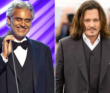 Andrea Bocelli Calls Johnny Depp a 'Rockstar Loved and Applauded Everywhere' Ahead of Their Concert Together