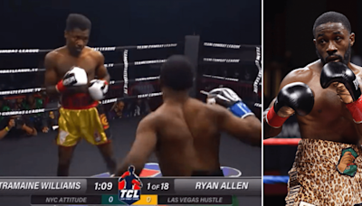 Horrifying moment boxer freezes and collapses in the ring during his fight