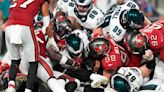 Jalen Hurts throws for TD, runs for another as Eagles thump Buccaneers 25-11 to remain unbeaten