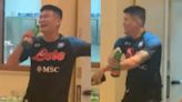 A South Korean soccer star won over his new teammates with a hilarious rendition of 'Gangnam Style' for his initiation