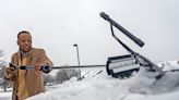 How many inches of snow fell in Indianapolis in first snowfall of the season?