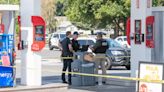 Shots fired as police chase a man from a gas station on busy Columbia Center Blvd.