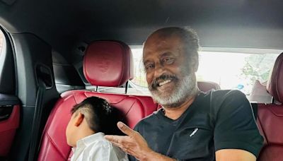 'Superstar Thatha' Rajinikanth Drops His Unwilling Grandson To School