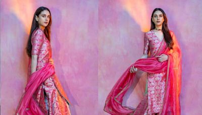 Aditi Rao Hydari Dazzles In Ethereal Pink Sharara Set, See Pics - News18