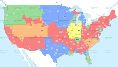 TV broadcast maps for Week 3 of NFL action