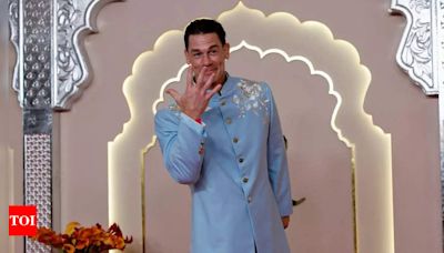 John Cena spotted dancing in the ‘Baraat’ ceremony of Anant Ambani in Mumbai. | WWE News - Times of India