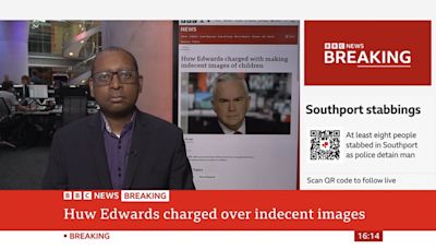 BBC reports Huw Edwards charged with possession of indecent images