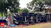 Truck overturns, crushes woman and children in Unnao | Kanpur News - Times of India