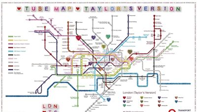 Taylor Swift Tube map released in honour of singer as London hosts Wembley shows