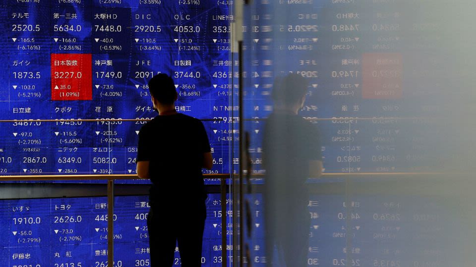Japan’s Nikkei index touches bear market territory as global stock rout intensifies