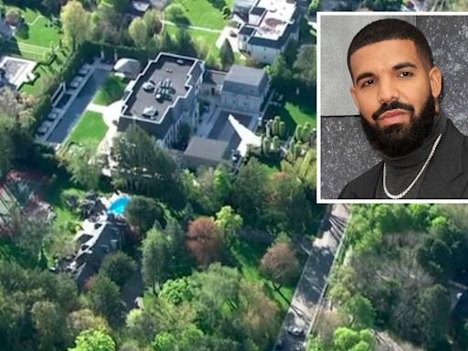 Drake’s mansion scene of drive-by shooting days after Kendrick Lamar used image of it for diss track cover art