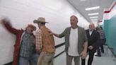 Kevin Costner gets dropped into scene from Wild West during visit at WGN