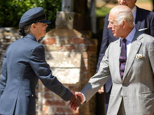 King Charles greets well-wishers at Sandringham