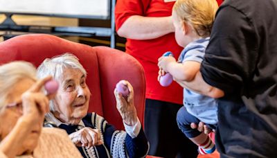 Early years group brings joy to care home residents